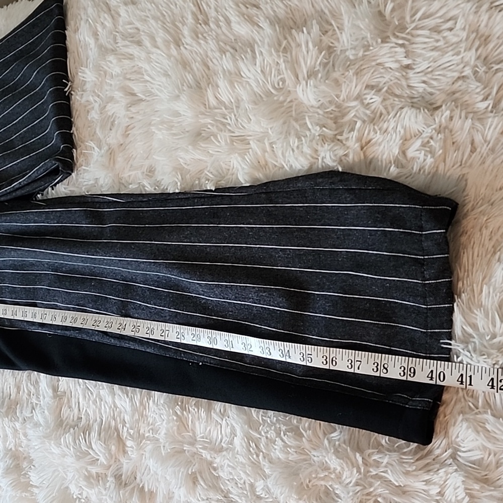Acqua Limone Striped Black and Gray Women's Pants Made In Italy - Picture 8 of 10